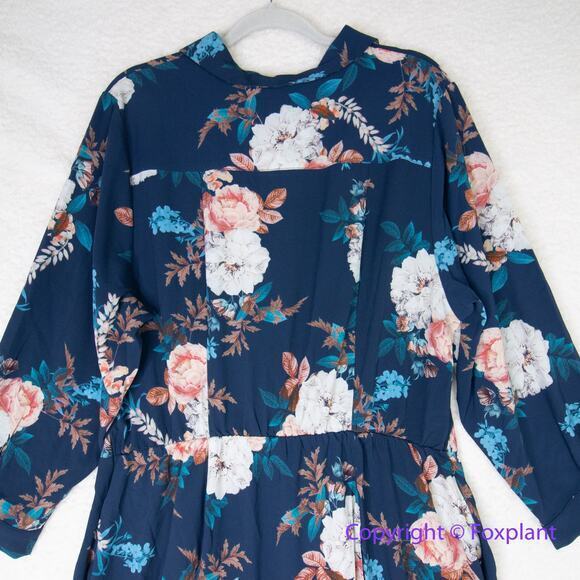 New! City Chic dress‎ navy blue majestic floral, size 20 - Picture 8 of 12